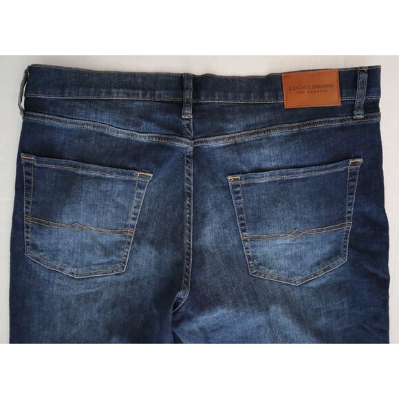 Lucky Brand 7MP10522 Men's Sz 36x30 Dark Blue 412 Athletic Slim Fit Denim Jeans - Picture 6 of 10